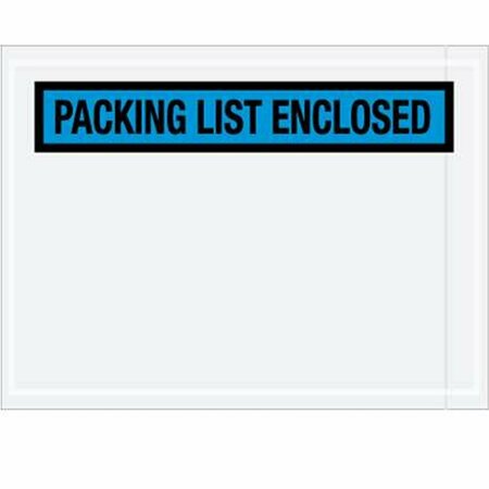 OFFICESPACE 4 .5 x 6 in. 2 Mil Poly Blue Packing List Enclosed Envelopes OF3349878